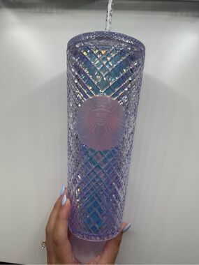 Starbucks Iridescent Lavender Blue Studded Tumbler